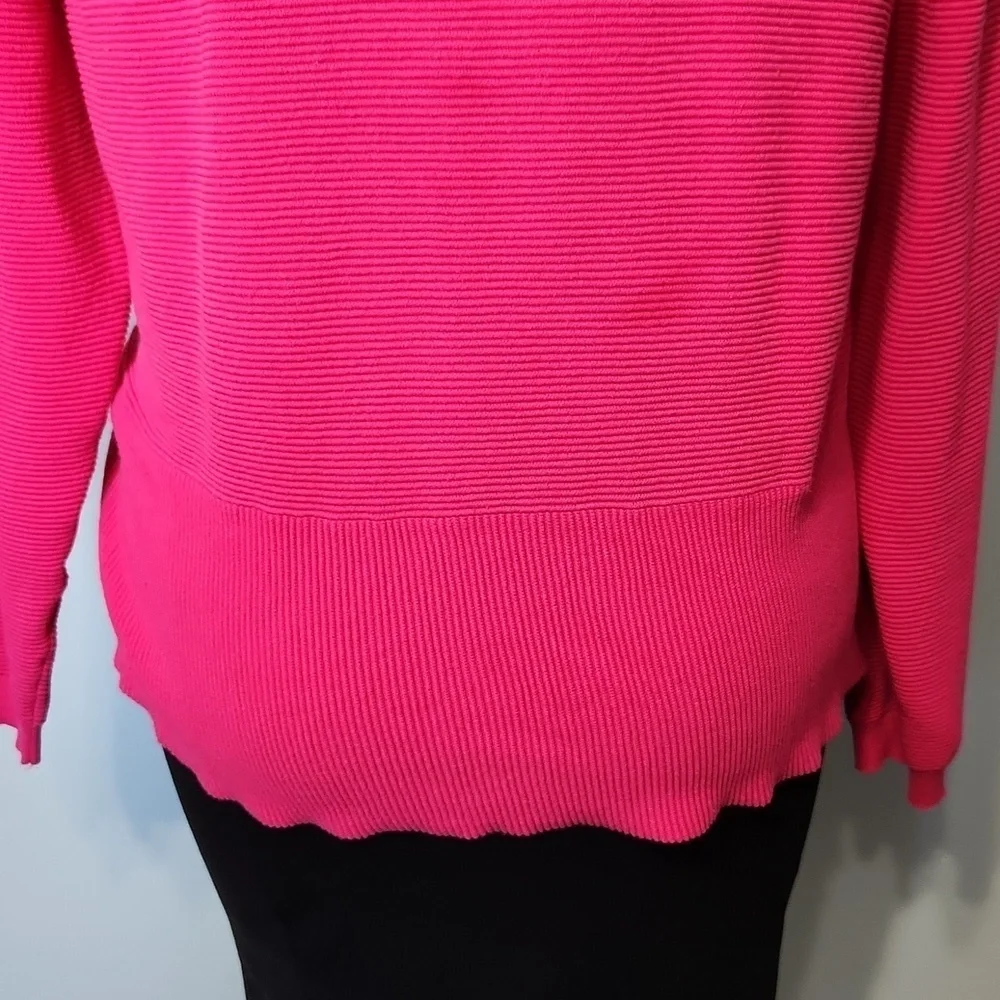 Nine West Bright Pink Ribbed Sweater - Picture 12 of 14